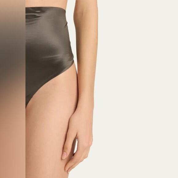 Spanx Shaping Satin Thong in Silver Moon 3X - Picture 3 of 14